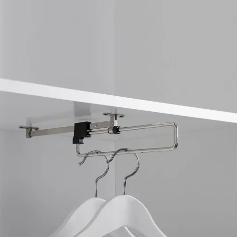 Armadio 1 Anta 190 Mobile con Mensole Design Originale Bianco per Ingresso