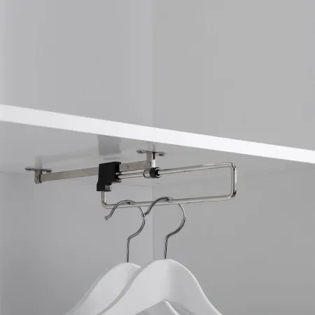 Armadio 1 Anta 190 Mobile con Mensole Design Originale Bianco per Ingresso