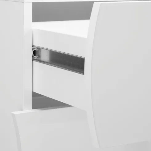 Como a 4 Cassetti Cassettiera in Legno Mobile Bianco Lucido da Ingresso