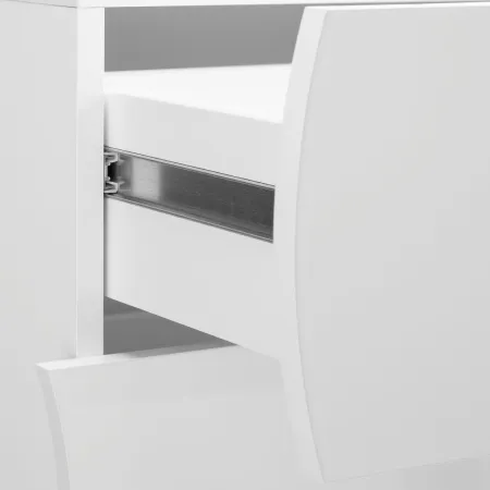 Como a 4 Cassetti Cassettiera in Legno Mobile Bianco Lucido da Ingresso