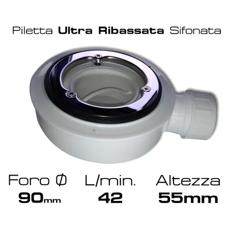 Piatto Doccia Bianco Ardesia Slim Effetto Pietra Filo Pavimento in Marmo Resina