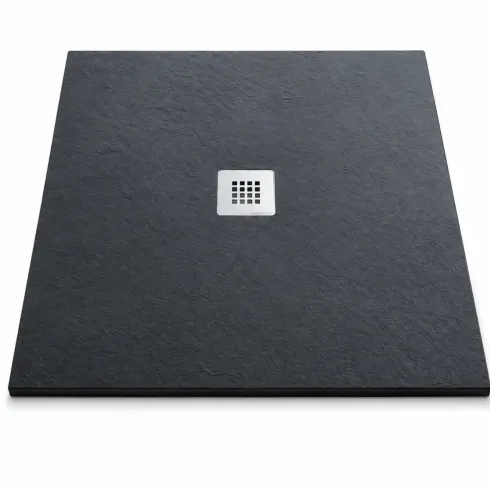 Piatto Doccia Nero Effetto Pietra Solidstone Tagliabile 70 80 90 100 120 140