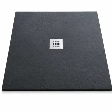 Piatto Doccia Nero Effetto Pietra Solidstone Tagliabile 70 80 90 100 120 140