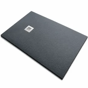 Piatto Doccia Nero Effetto Pietra Solidstone Tagliabile 70 80 90 100 120 140 2