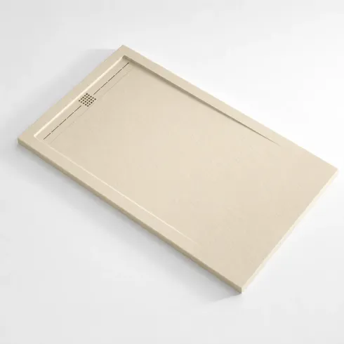 Piatto Doccia Slim Crema Effetto Pietra Filo Pavimento | BricoShop24