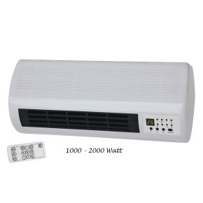 Termoventilatore a Parete Stufetta Elettrica Basso Consumo Stufa con Telecomando