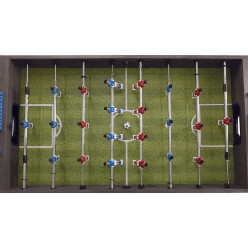 Calciobalilla Tavolo Biliardino Rovere Grigio 2 Palline Aste Uscenti