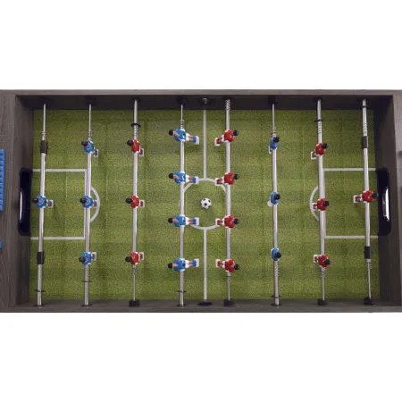 Calciobalilla Tavolo Biliardino Rovere Grigio 2 Palline Aste Uscenti