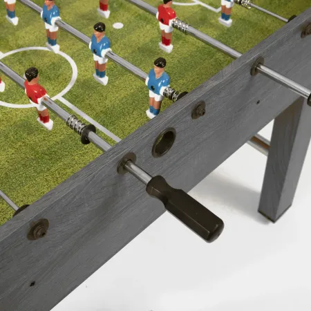 Calciobalilla Tavolo Biliardino Rovere Grigio 2 Palline Aste Uscenti
