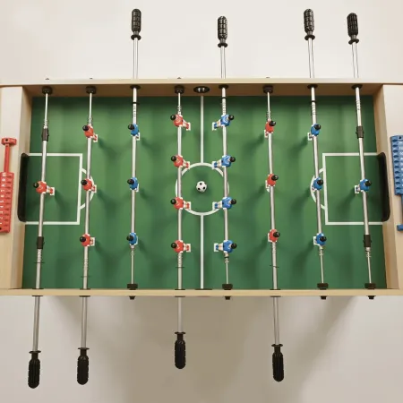 Biliardino Calciobalilla Pieghevole Salvaspazio Acero Campo in Laminato