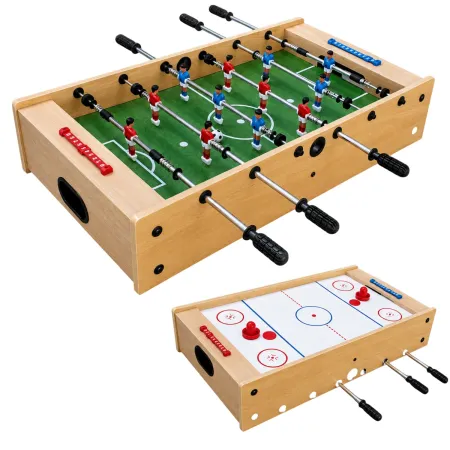 Tavolo Multigioco 2 in 1 Calciobalilla Hockey con Palline Dischetti