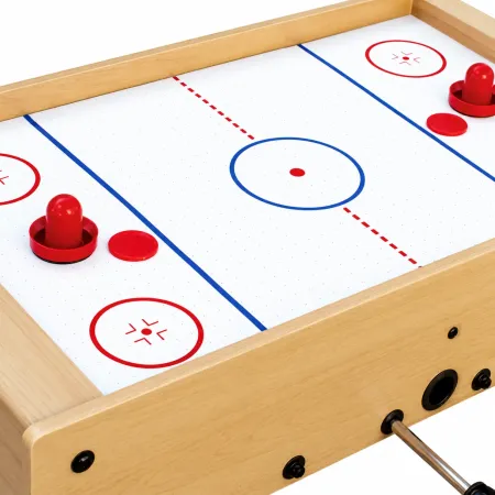Tavolo Multigioco 2 in 1 Calciobalilla Hockey con Palline Dischetti