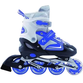 Pattini in Linea Bambini Blu Taglia L 38/41 Regolabili Ruote Luminose