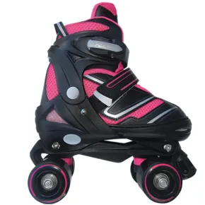 Pattini Bambini 2 in 1 L 38-41 Trasformabili a Rotelle in Linea Fucsia 2