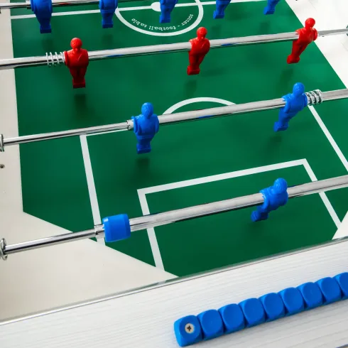 Biliardino Gioco da Esterno Calciobalilla Impermeabile Bianco Giardino