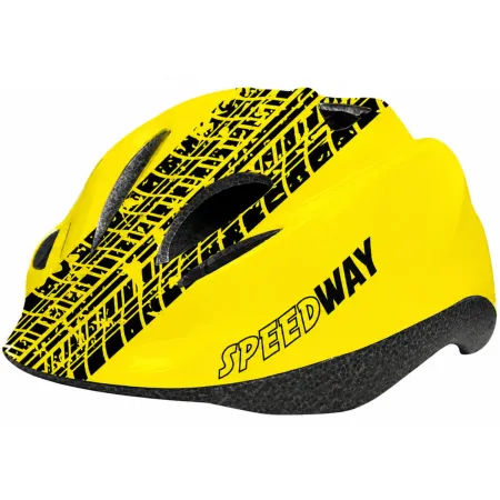 Casco per Bambini Giallo S 52-55cm Regolabile a Manopola da Bicicletta