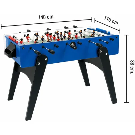 Calciobalilla Blu Aste Uscenti Biliardino Gioco per Famiglia Palline