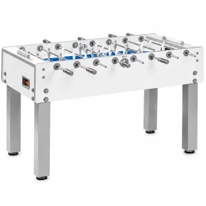 Calciobalilla Bianco con Aste Rientranti Biliardino Campo Effetto Acqua