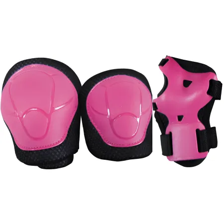 Set Protezioni Bambini Fucsia con Ginocchiere Gomitiere e Polsiere