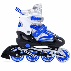 Pattini per Bambini in Linea Regolabili 34-37 Blu Cuscinetti ABEC 7
