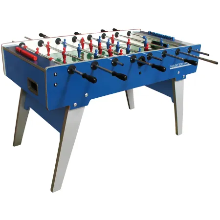 Biliardino Gioco Pieghevole Aste Uscenti Calciobalilla Blu da Interno