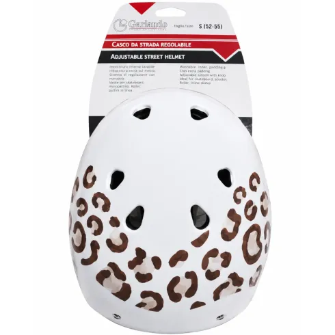 Casco per Bambini Leopardato S 52-55cm per Pattini Skateboard