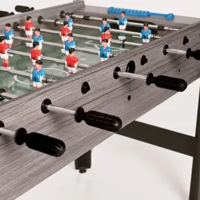Biliardino Gioco Calciobalilla MDF Rovere Grigio da Interno Regolabile 2