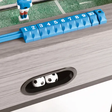 Biliardino Gioco Calciobalilla MDF Rovere Grigio da Interno Regolabile