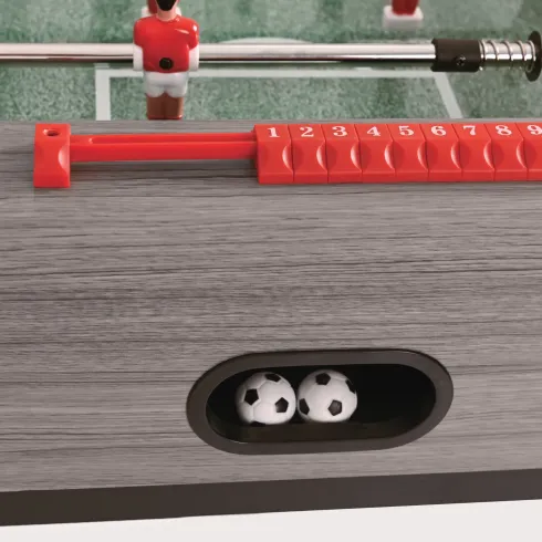 Biliardino Gioco Calciobalilla MDF Rovere Grigio da Interno Regolabile