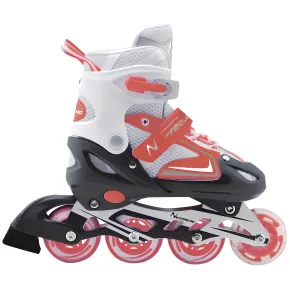 Pattini in Linea Bambini Regolabili 34-37 Rosso con Cuscinetti ABEC 7