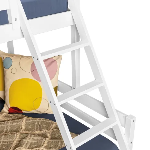 Struttura Letto a Castello 90x200 e 140x200 cm in Legno Bianco