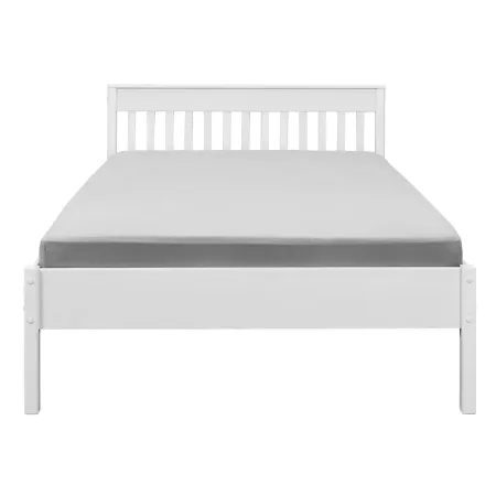 Letto Matrimoniale 180x200 cm in Pino Massello Bianco con Testiera