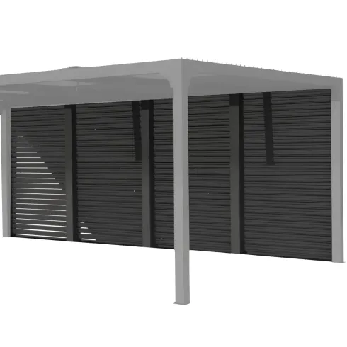 Set 3 Veneziane Laterali Alluminio per Pergola Bioclimatica Lato 3,6 m