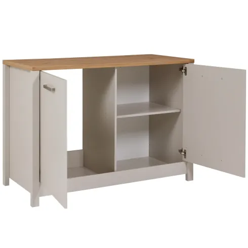 Mobile da Cucina per Lavello Lavastoviglie Modulare Beige Rovere 2 Ante
