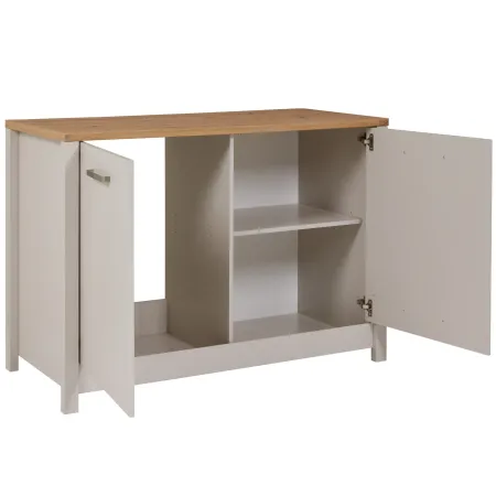 Mobile da Cucina per Lavello Lavastoviglie Modulare Beige Rovere 2 Ante