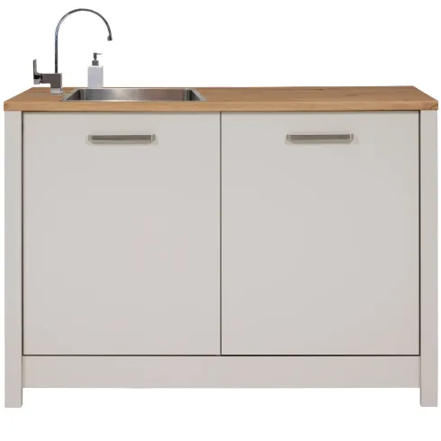 Mobile da Cucina per Lavello Lavastoviglie Modulare Beige Rovere 2 Ante