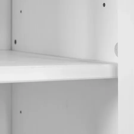 Pensile Vetrina Soggiorno Bianco Laccato 3 Ante in Vetro Legno MDF