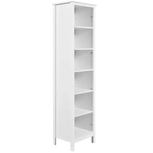 Mobile Libreria Soggiorno Camera Alta in Legno MDF Bianco 6 Ripiani