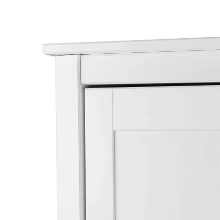 Armadio Camera da Letto 2 Ante con Asta Appendiabiti Legno Bianco