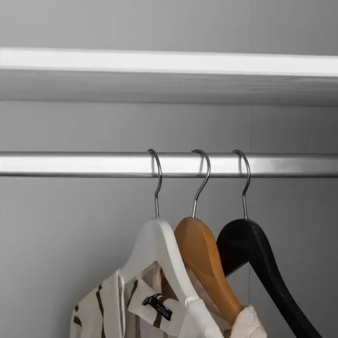 Armadio Camera da Letto 2 Ante con Asta Appendiabiti Legno Bianco