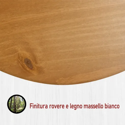 Credenza da Soggiorno in Legno Massello Bianco Rovere 3 Ante 3 Cassetti
