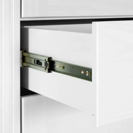 Vetrina Colonna da Soggiorno con 2 Ante Cassetto Legno Bianco Rovere