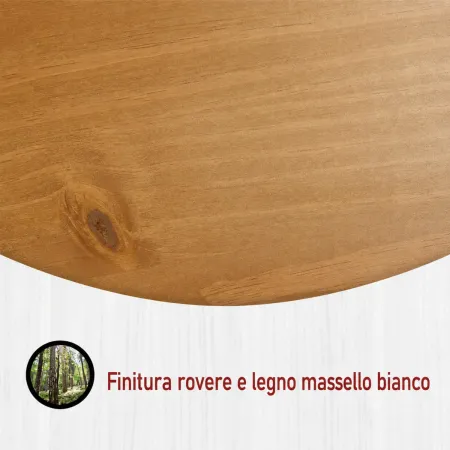 Tavolino da Caffè da Salotto in Legno Bianco Rovere 2 Cassetti Ripiano