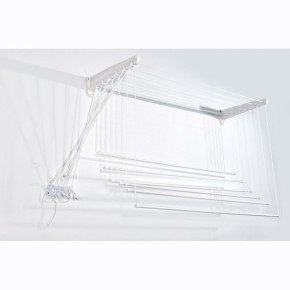 Stendibiancheria 120cm Parete a Muro Saliscendi Estensibile Stendino Stendipanni 2
