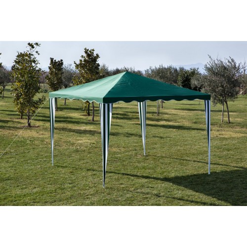 Gazebo 3x3 Verde in Acciaio da Esterno Giardino Campeggio Economico Terrazzo