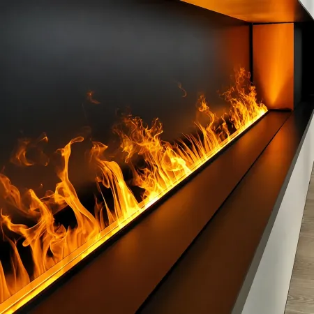 Camino a Vapore Acqueo 3D da Incasso 75 cm con App LED 7 Colori