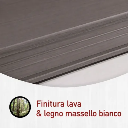 Comodino con Cassetto per Camera da Letto in Legno Bianco Grigio
