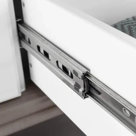 Mobile Porta TV con 2 Ante Cassetto Legno Bianco Grigio da Soggiorno