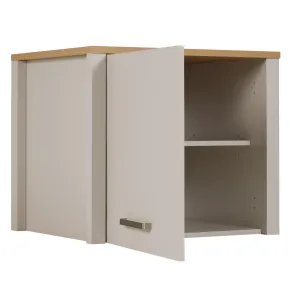 Pensile Cucina Singolo Beige Rovere con Anta Soft Close 70x60x60,5 cm 2