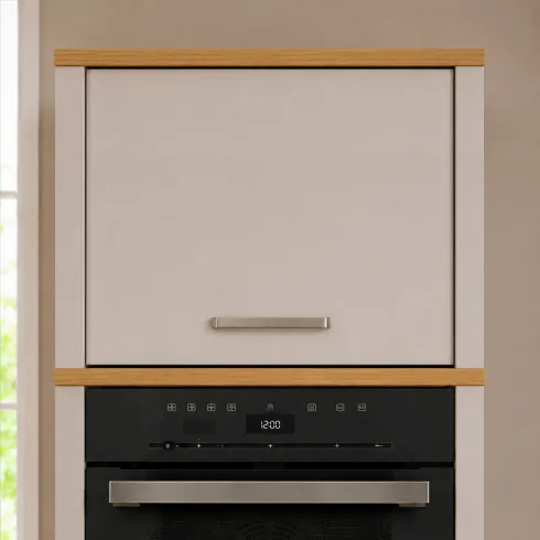 Pensile Cucina Singolo Beige Rovere con Anta Soft Close 70x60x60,5 cm